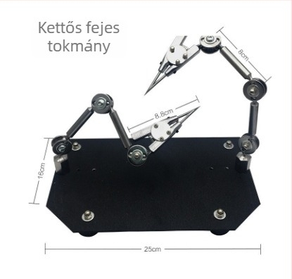 Hegesztő tartó háromkarú, dupla fejű hegesztő csipesz, segédeszköz asztal, márka Yilong