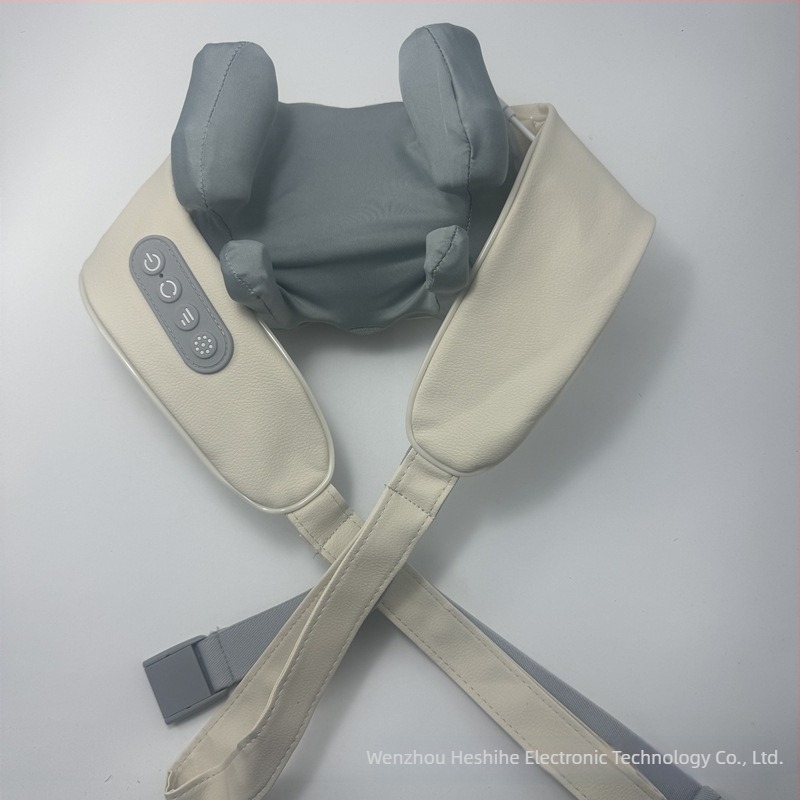 Nyaki gerinc masszírozó egész testre, infravörös terápiával, 6 masszázshéj, újratölthető FZ-666 modell, időzítő, kábeles vezérlés, 3 fokozat