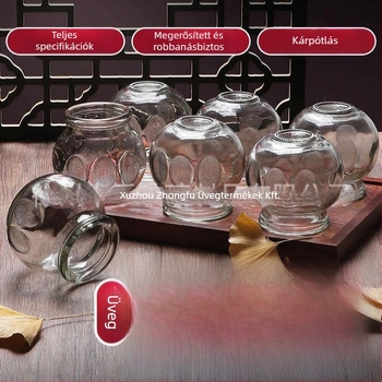 Vákuumos cupping készülék, üvegből készült cupping készlet, illóolajokhoz, licencelhető magáncímke, logó nyomtatás elérhető