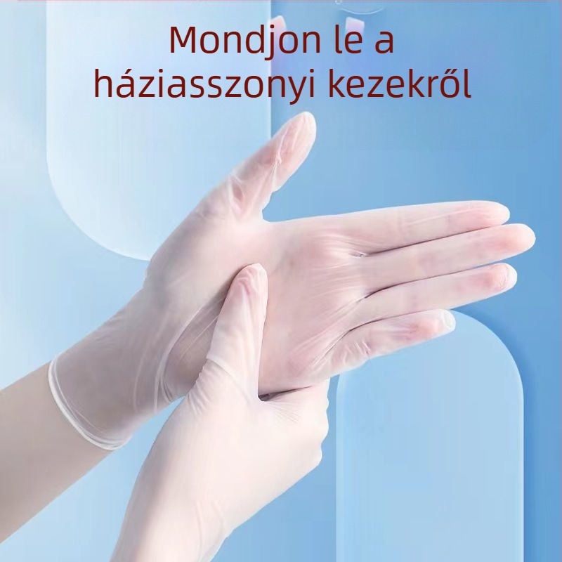 Egyszer használatos, vastagított élelmiszer-minőségű TPE kesztyűk cateringhez és a konyhához, csúszásmentes, logóval nyomtatva