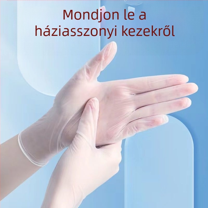 Egyszer használatos, vastagított élelmiszer-minőségű TPE kesztyűk cateringhez és a konyhához, csúszásmentes, logóval nyomtatva