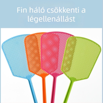 Műanyag légycsapó hosszú nyéllel, strapabíró, kézi működtetésű