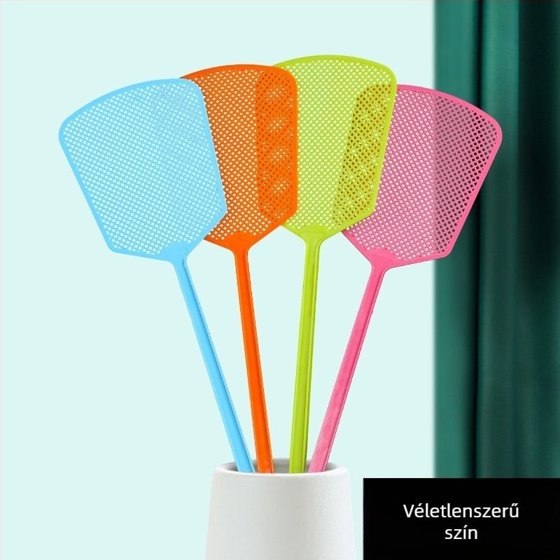 Műanyag légycsapó hosszú nyéllel, strapabíró, kézi működtetésű