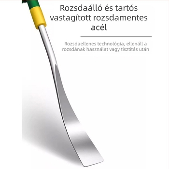Fokhagyma- és vad zöldségek ásója, acél fogantyúval, fej 260 mm hosszú, 30 mm széles, fej tömege 0,3 kg, Pro-election