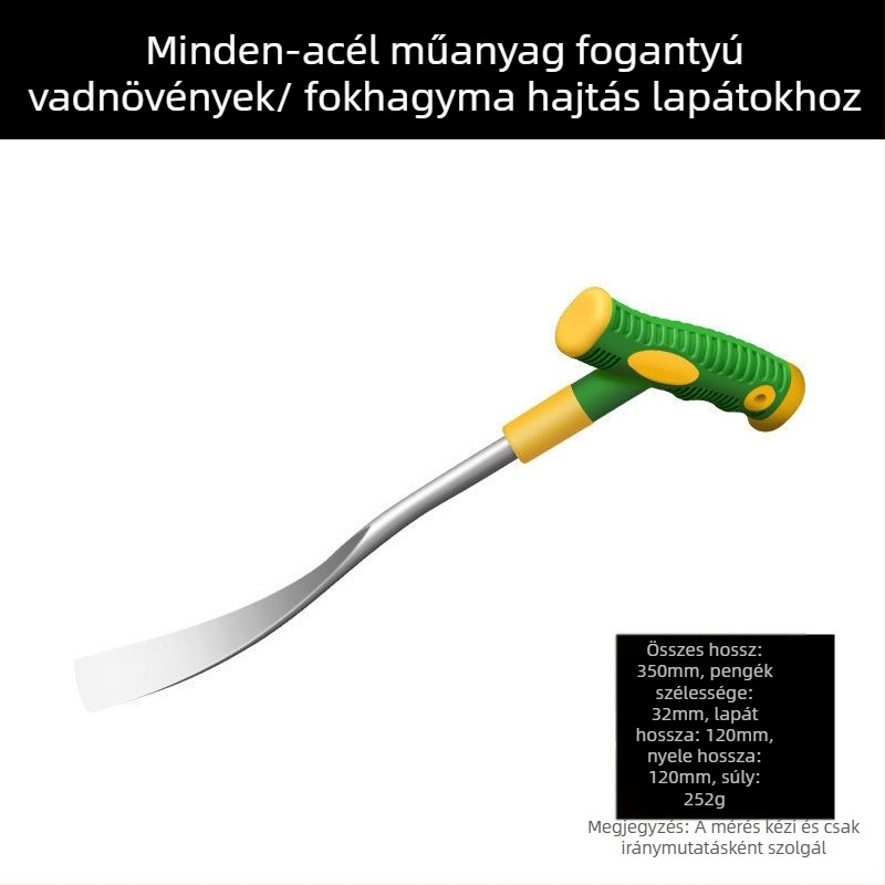Fokhagyma- és vad zöldségek ásója, acél fogantyúval, fej 260 mm hosszú, 30 mm széles, fej tömege 0,3 kg, Pro-election