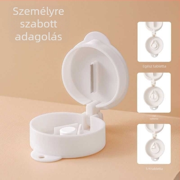 Hordozható tablettás doboz PP műanyagból, gyógyszerekhez, fedéllel, testreszabható