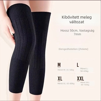 Uniszex térd- és lábmelegítő fleece-béléssel, kasmír melegséggel, felnőtteknek