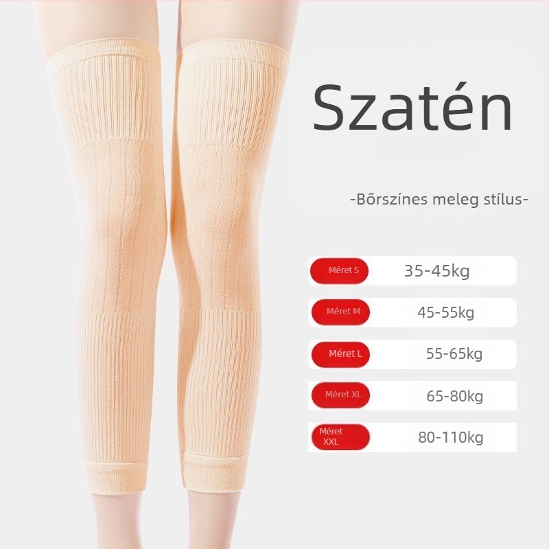 Uniszex térd- és lábmelegítő fleece-béléssel, kasmír melegséggel, felnőtteknek