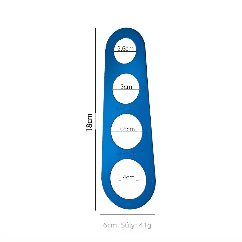 Tészta mérő négy lyukkal, 430 rozsdamentes acél, modern egyszerű stílus, logó nyomtatható