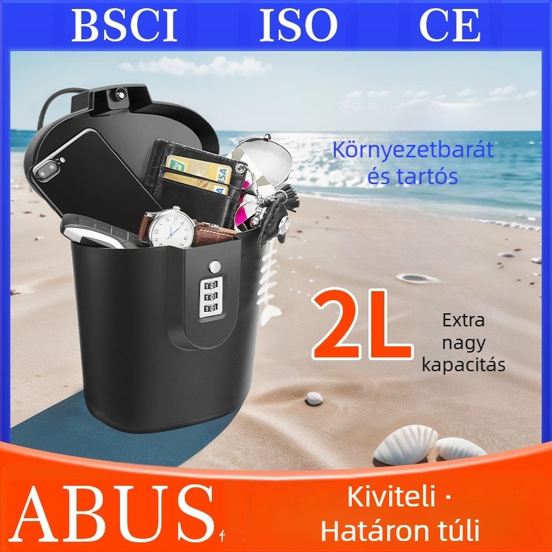 CH-828 ABS héjú tároló doboz mechanikus zárással - IP66 vízálló, acélkábel 54,5 cm