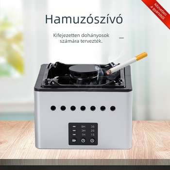 Okos kerámiából készült hamutartó negatív ionos légtisztítóval otthonra — szageltávolítás, USB-tápellátás, HEPA technológia, csendes működés, légáramlás 51–150 m3/h, 11–20 m2-nek megfelelő