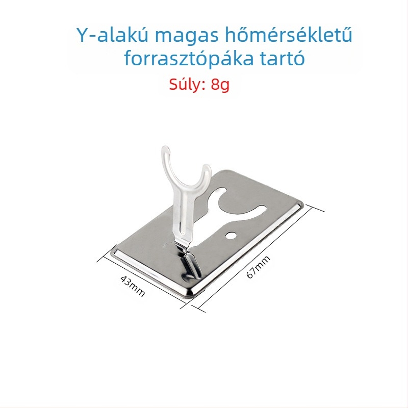 Teljesen fém forrasztópáka tartó, négyszögletes Y-típusú tartó, zománcfényes bevonat, kompatibil es forrasztópáka tartókkal, Neutral márka