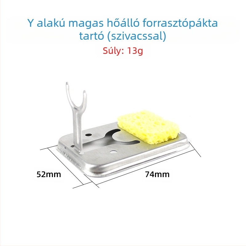 Teljesen fém forrasztópáka tartó, négyszögletes Y-típusú tartó, zománcfényes bevonat, kompatibil es forrasztópáka tartókkal, Neutral márka