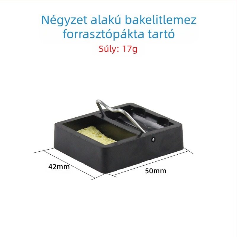 Teljesen fém forrasztópáka tartó, négyszögletes Y-típusú tartó, zománcfényes bevonat, kompatibil es forrasztópáka tartókkal, Neutral márka