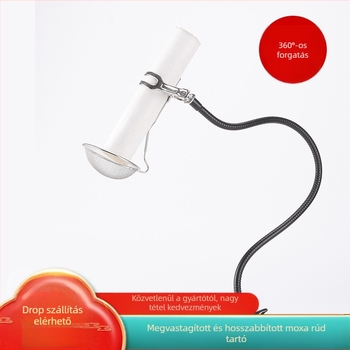 Meleg moxibuzíciós készülék asztali tartóval és klippel, családi kivitel, rozsdamentes acél, 300 g, Ancient style han ai márka