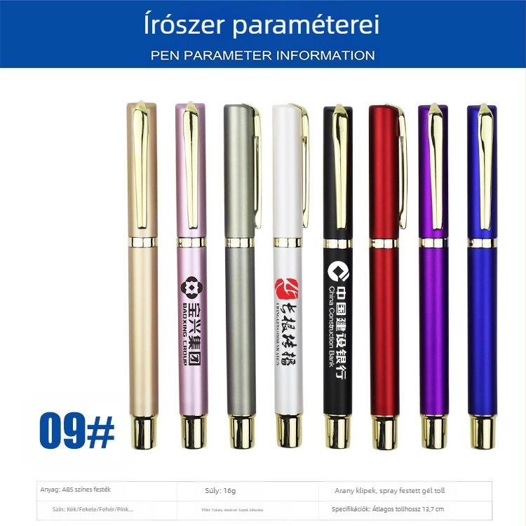 Promóciós toll egyedi logóval és QR-kóddal – Modell 802, műanyag test, logó nyomtatás elérhető, testreszabás elérhető, iroda és irodai kellékekhez