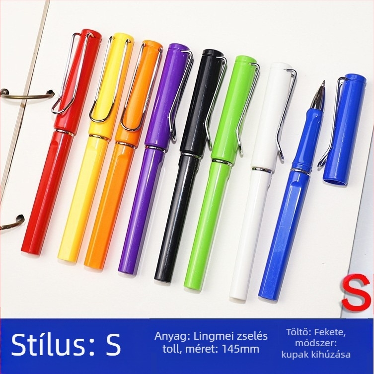 Promóciós toll egyedi logóval és QR-kóddal – Modell 802, műanyag test, logó nyomtatás elérhető, testreszabás elérhető, iroda és irodai kellékekhez