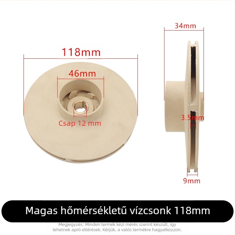Jet önprimáló szivattyú – műanyag impeller, vezetőcső, oszlop, magas hőmérséklet-ellenállás