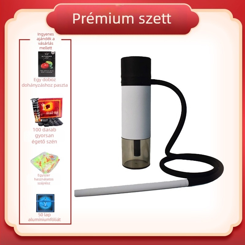 Hordozható Szétszerelhető Vízipipa — Komplett Mosható Készlet