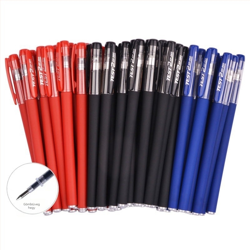Semleges matt golyóstoll diákoknak — piros-kék tinta, vizsgára alkalmas íróeszköz (Eredet: Egyéb; Márka: Egyéb; Logó nyomtatás: Nem)