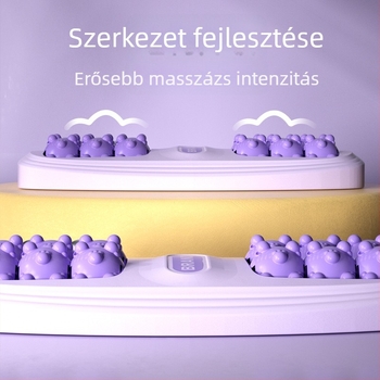 Lábmasszírozó négy soros görgőkkel és mágneses gyöngyökkel, műanyag test, 460 g, alkalmas edzéshez és egészségügyi masszázshoz