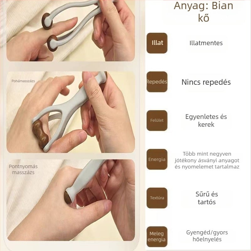 Gua sha ujjmasszírozó penge – Bianstone, 50 g