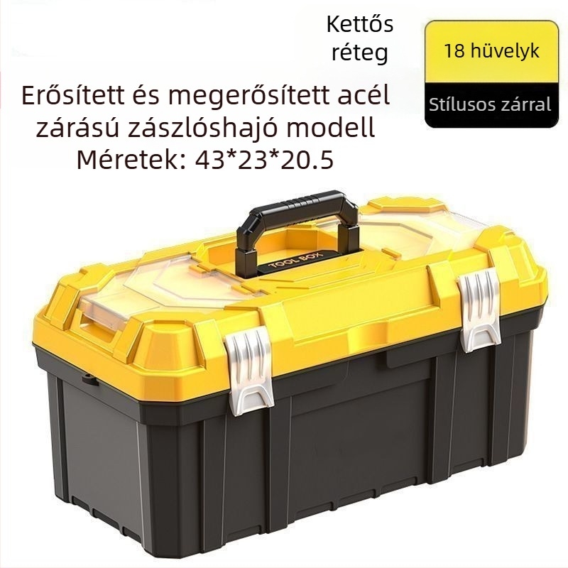 Műanyag szerszámtartó doboz, bővíthető (Márka: Egyéb; Sorozat: 1)