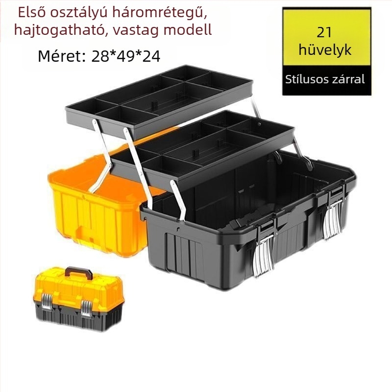 Műanyag szerszámtartó doboz, bővíthető (Márka: Egyéb; Sorozat: 1)