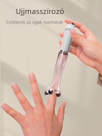 Ujjmasszírozó mágneses golyókkal, klipsz-stílusú ujjízületi masszírozó, súly 62 g, nyomtatott logó, testreszabás elérhető.