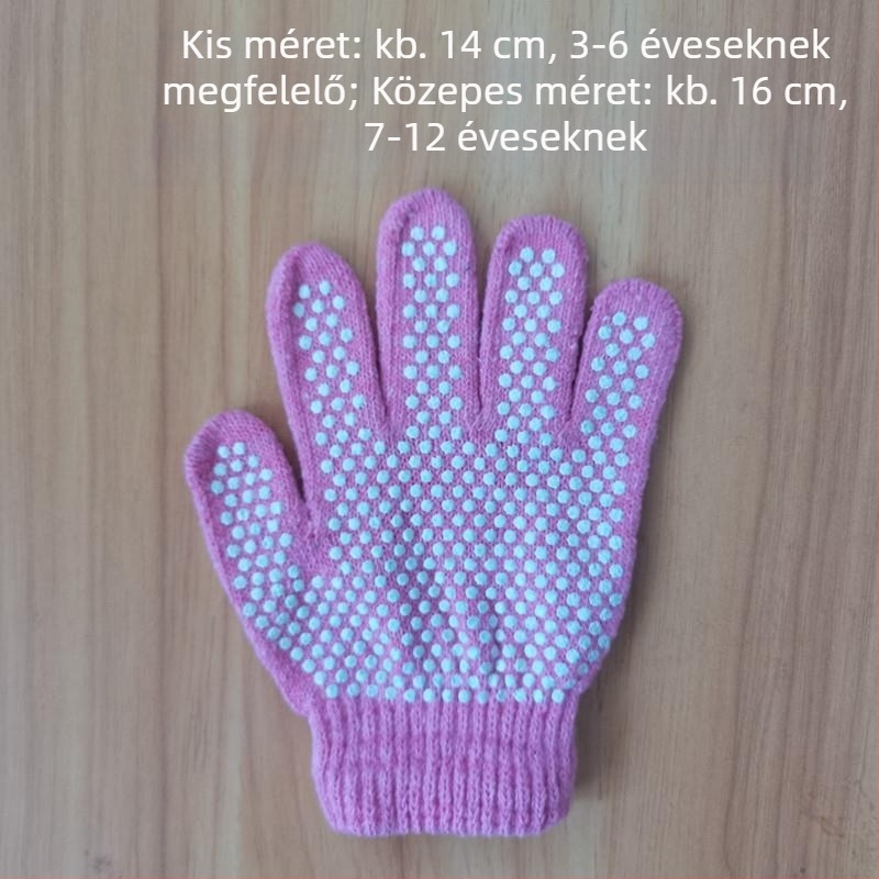 Gyerek pamut védő kesztyű, csúszásmentes, rajzfilm-stílus, kertészkedéshez és könnyű munkákhoz, 3-12 évesek