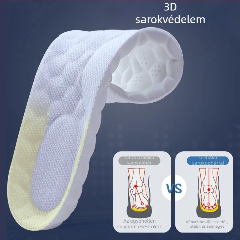 Edzés talpbetét, szagtalanító, légáteresztő, izzadságelnyelő, ütéscsillapító, hosszú állásnál kényelmes, sporttalpbetét nőknek és férfiaknak