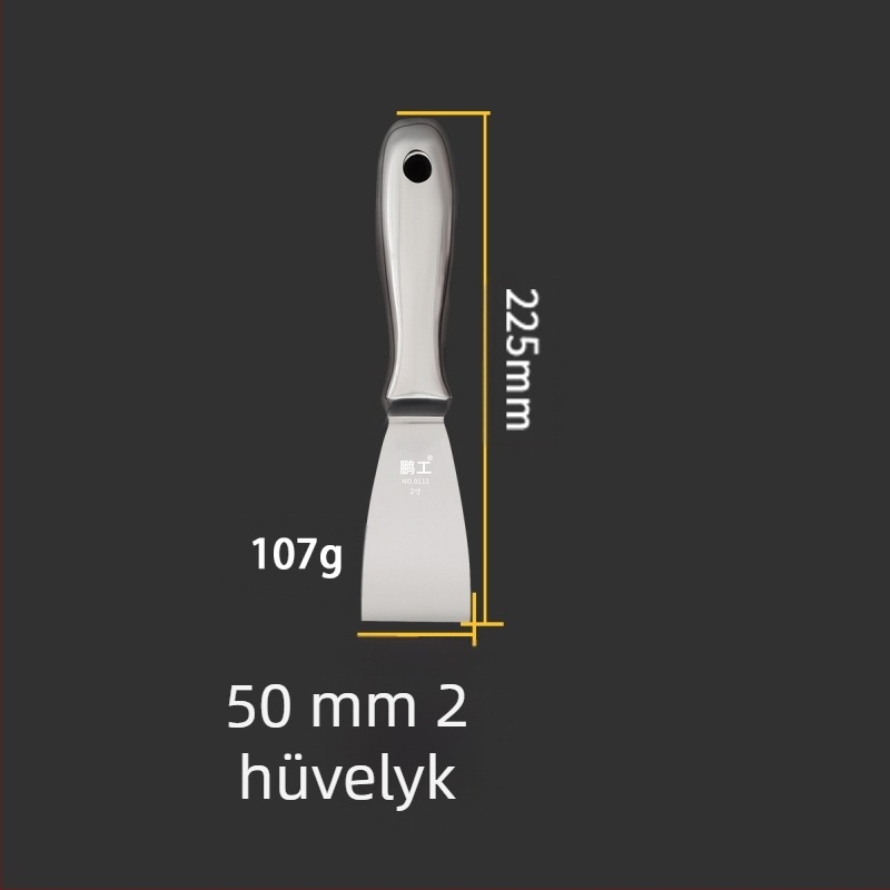 Lapos kés spatula – rozsdamentes acél, élelmiszer-minőség, por és sár tisztítására a pengéken; Peng Gong