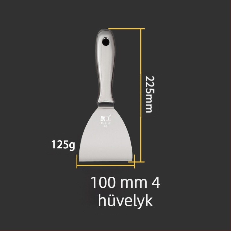 Lapos kés spatula – rozsdamentes acél, élelmiszer-minőség, por és sár tisztítására a pengéken; Peng Gong