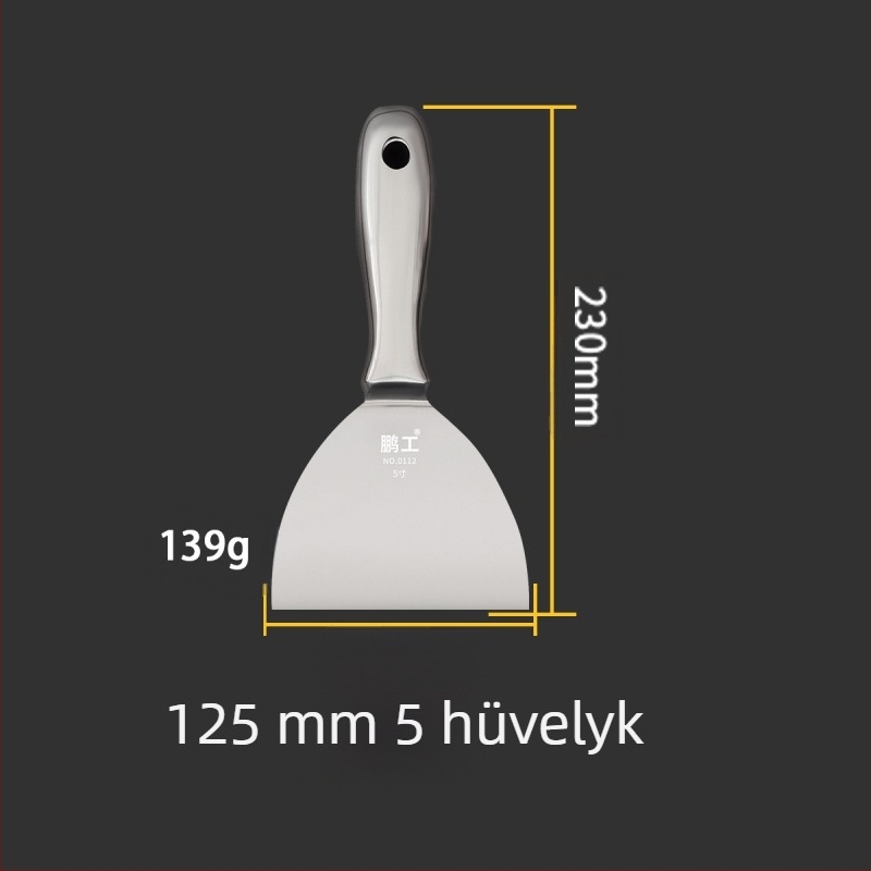 Lapos kés spatula – rozsdamentes acél, élelmiszer-minőség, por és sár tisztítására a pengéken; Peng Gong