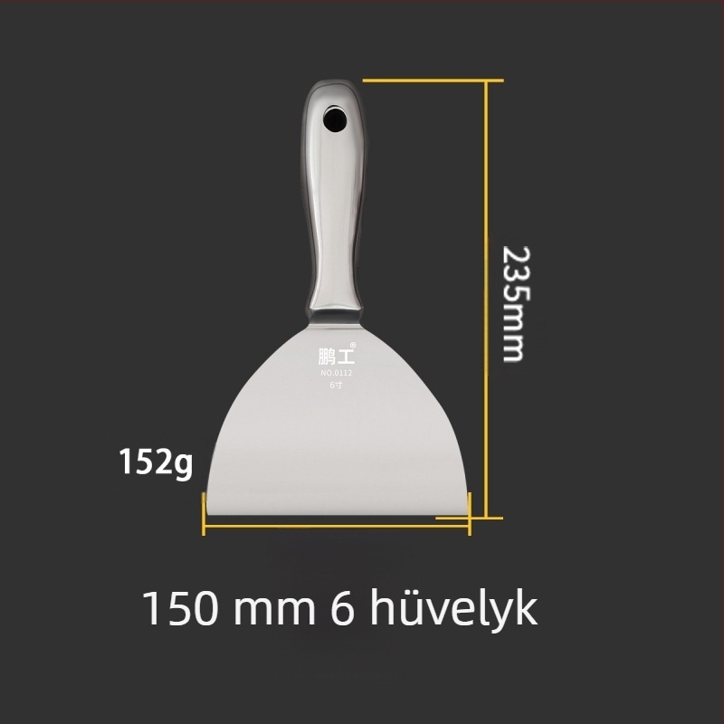 Lapos kés spatula – rozsdamentes acél, élelmiszer-minőség, por és sár tisztítására a pengéken; Peng Gong