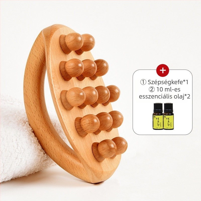 Műanyag vákuumkészülék egykezes masszázskefével és 20 ml illóolajjal