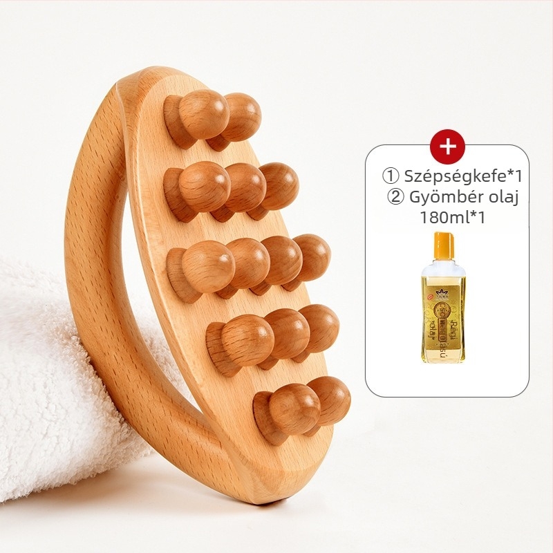 Műanyag vákuumkészülék egykezes masszázskefével és 20 ml illóolajjal