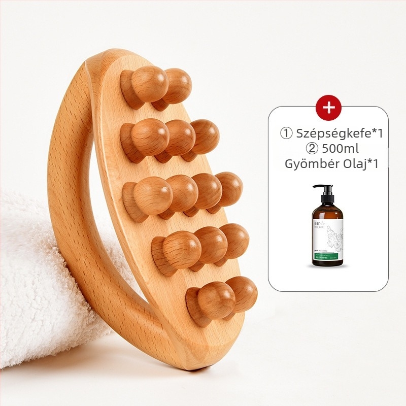 Műanyag vákuumkészülék egykezes masszázskefével és 20 ml illóolajjal