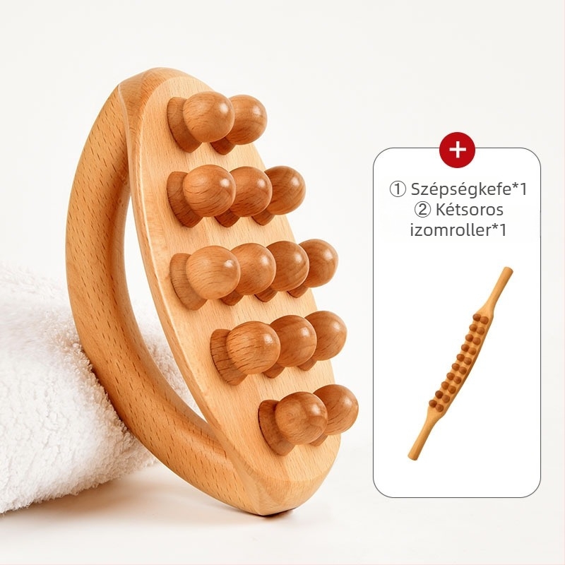 Műanyag vákuumkészülék egykezes masszázskefével és 20 ml illóolajjal