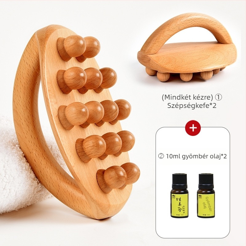Műanyag vákuumkészülék egykezes masszázskefével és 20 ml illóolajjal