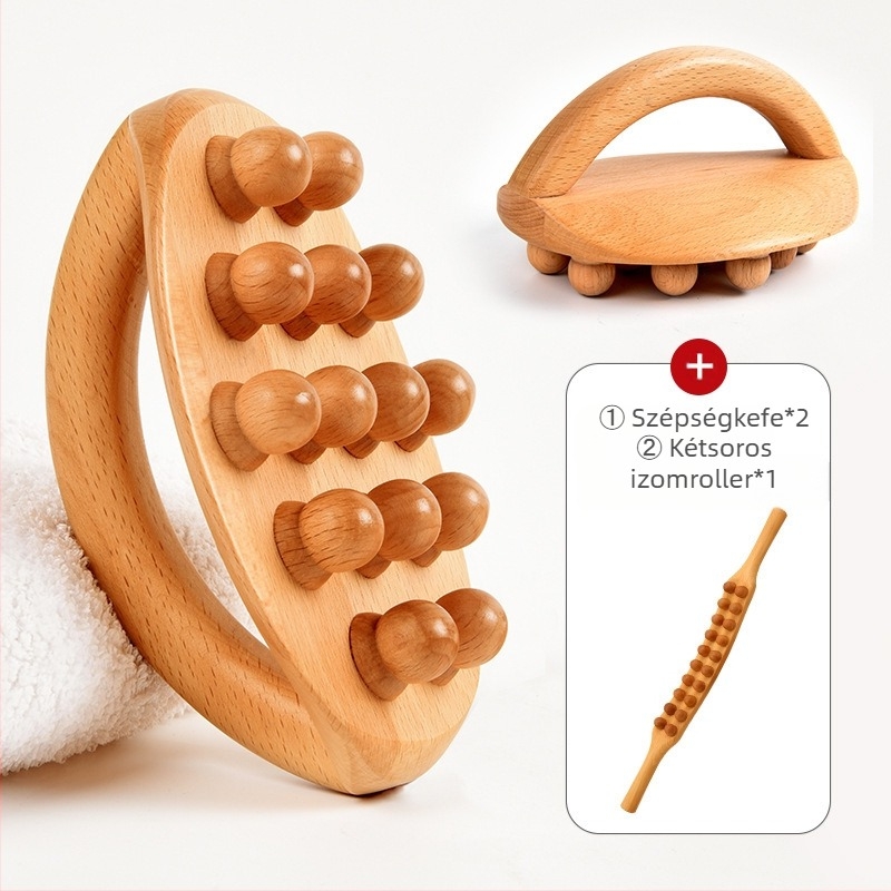 Műanyag vákuumkészülék egykezes masszázskefével és 20 ml illóolajjal