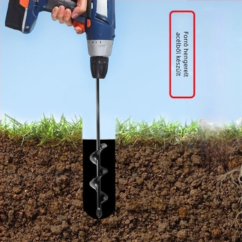 Kézi elektromos fúrófej talajfúráshoz spirális rúddal — talaj fellazítása, palántaültetés, lyukak fúrása és gödör ásása üvegházban