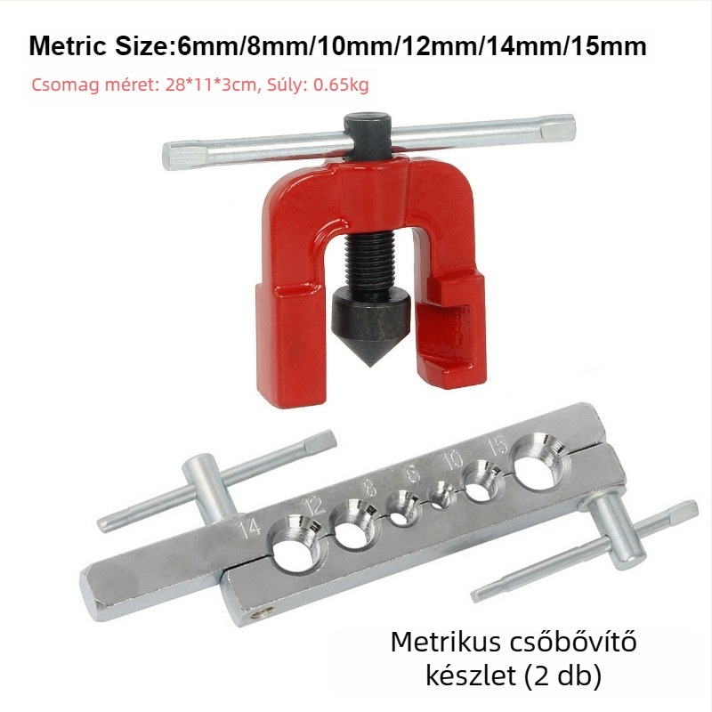 Rézcső flare eszköz, 10 darabos készlet, CT-2029 modell, hétlyukas flangkoló maró