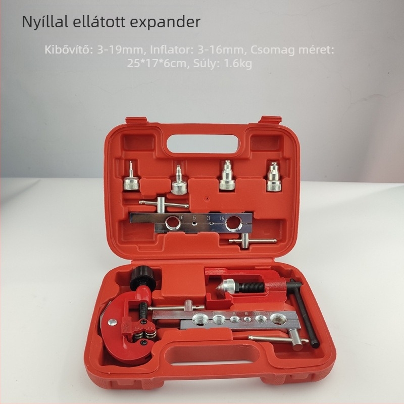 Rézcső flare eszköz, 10 darabos készlet, CT-2029 modell, hétlyukas flangkoló maró