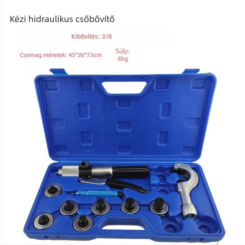 Rézcső flare eszköz, 10 darabos készlet, CT-2029 modell, hétlyukas flangkoló maró