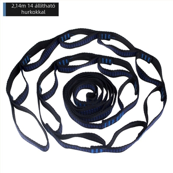 Függőágy heveder - állítható, gyors felállítás, erős poliészter, tartalmaz 2 csatot, hordozható