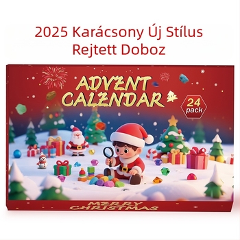 24 rekeszes nyers kristálykő készlet ajándék dobozban — modern minimalista stílus
