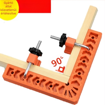 90°-os derékszögű vonalzó kőlemezekhez, L-alakú műanyag pozicionáló eszköz, segéd lokalizátor és megerősített rögzítő