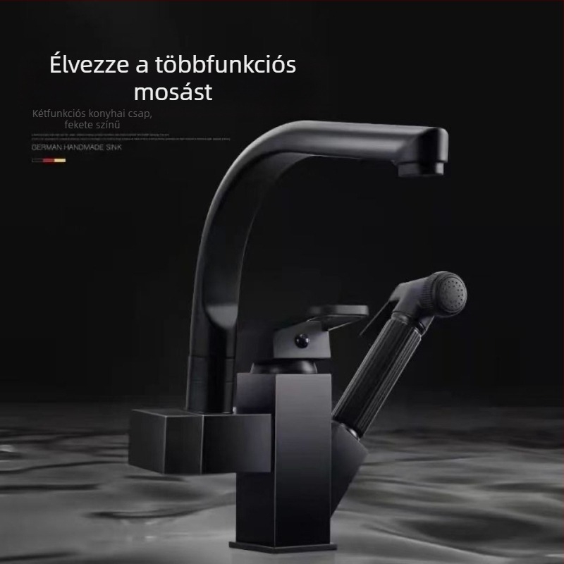 Konyhai csúsztatós keverő meleg- és hideg vízhez, rozsdamentes acélból, kerámiás cartridge szeleppel, felületre szerelhető, 35 mm alap átmérő