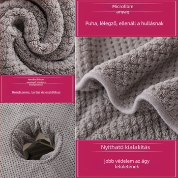 Szépségszalonhoz készült lyukas törölközők készlet a masszázságyhoz és az arc párnához, Coral fleece 150D, magas/alacsony szál, logó testreszabás